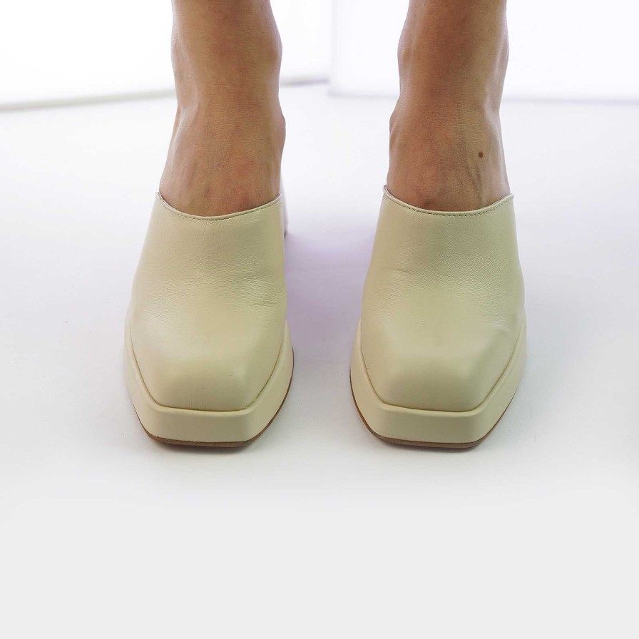 Spring Summer Patty Shoes | Raw Colored Nappa Mule