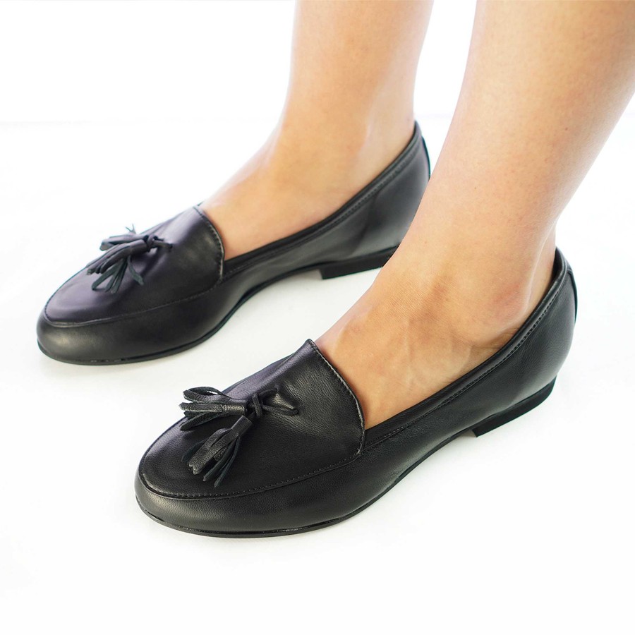 Autumn Winter Patty Shoes | Women'S Loafers With Black Nappa Tassels