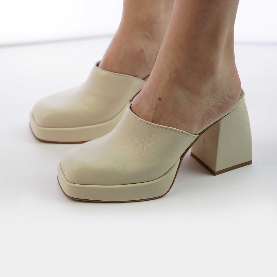 Spring Summer Patty Shoes | Raw Colored Nappa Mule