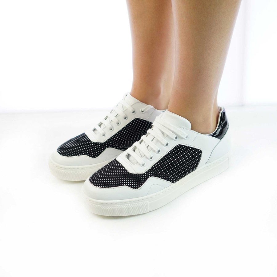 Autumn Winter Patty Shoes | Handcrafted Women'S Sneakers In Real White Leather