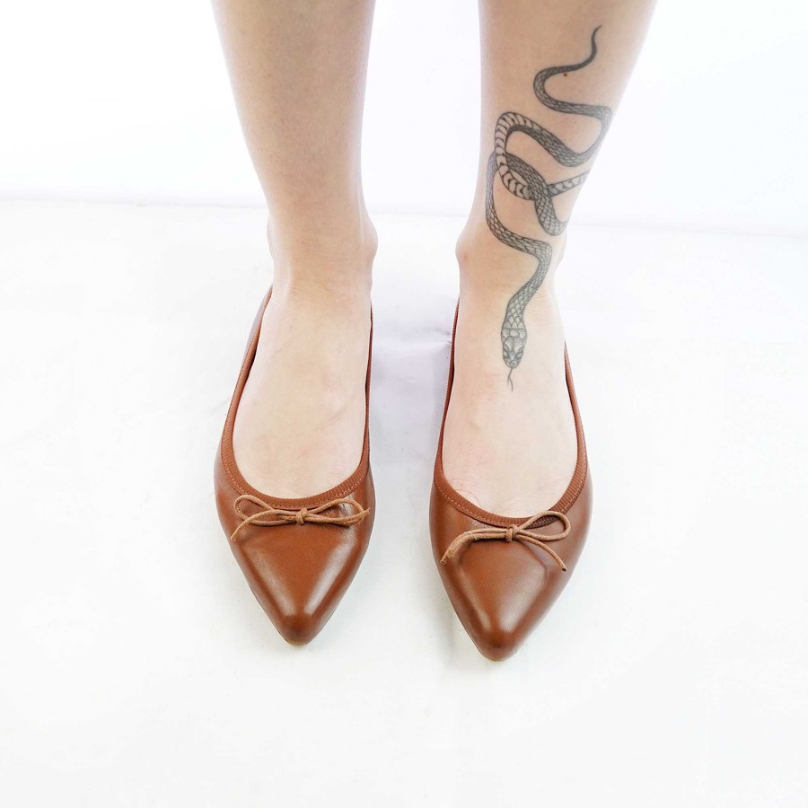 Autumn Winter Patty Shoes | Pointed Toe Genuine Leather Ballet Flats