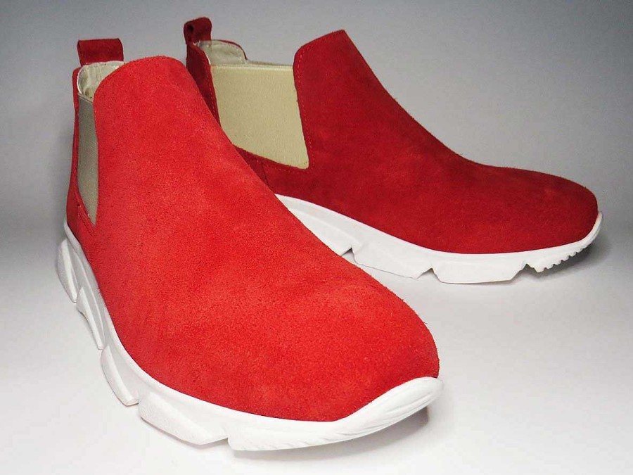 Spring Summer Patty Shoes | Red Suede Sneakers