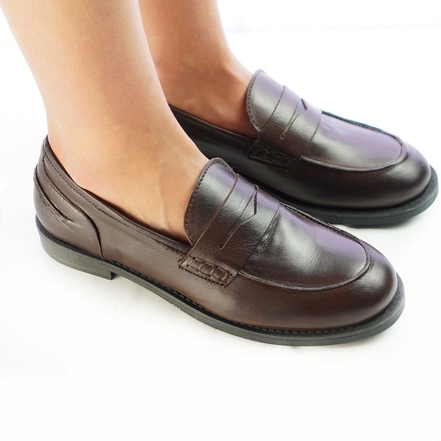 Autumn Winter Patty Shoes | Women'S Moccasins In Dark Brown Leather