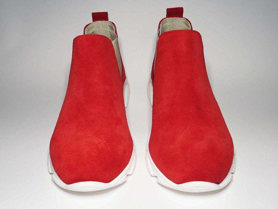 Spring Summer Patty Shoes | Red Suede Sneakers