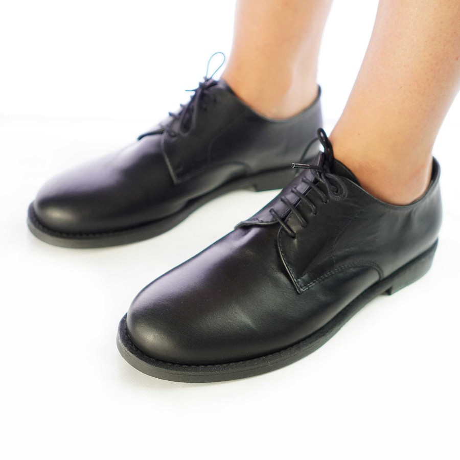 Autumn Winter Patty Shoes | Women'S Lace-Up Shoes In Black Leather