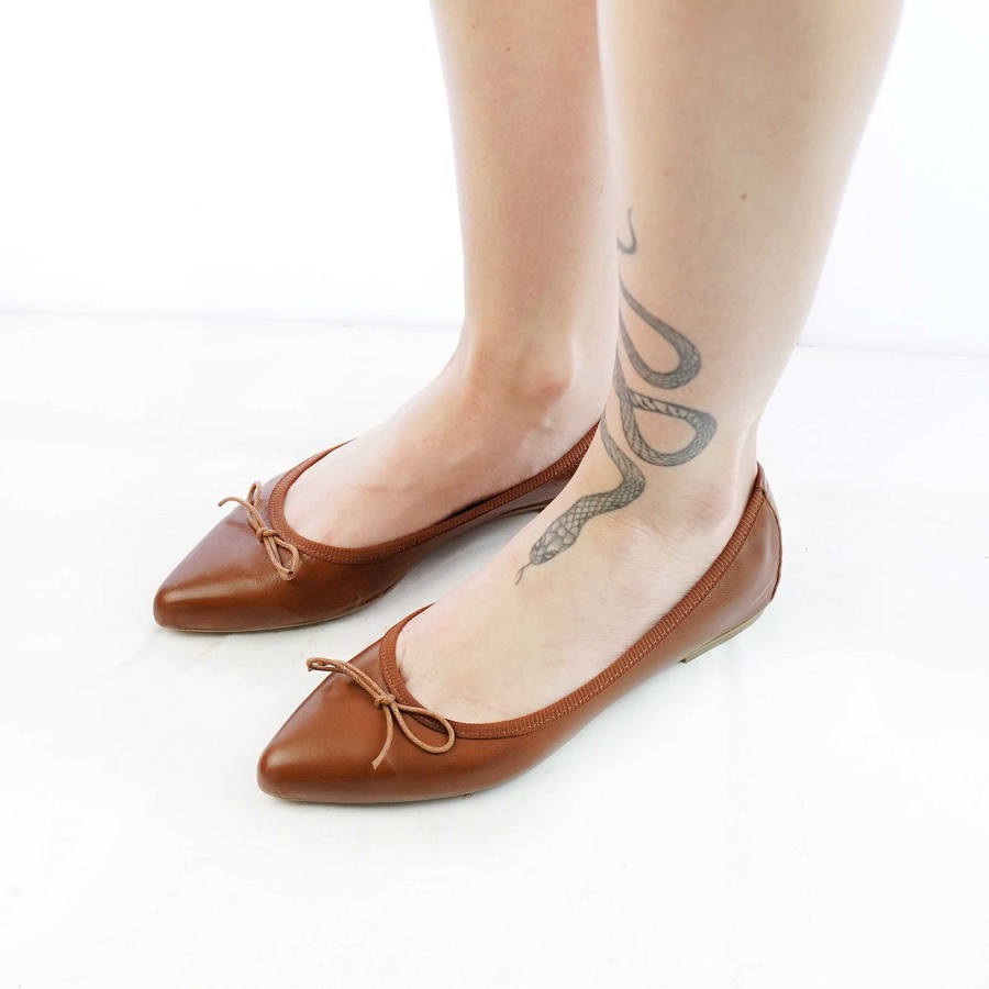 Autumn Winter Patty Shoes | Pointed Toe Genuine Leather Ballet Flats